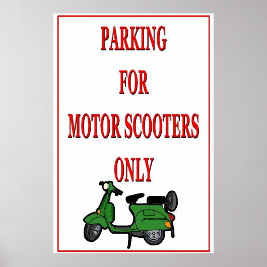 Motor scooter PArking Poster (Voorkant)