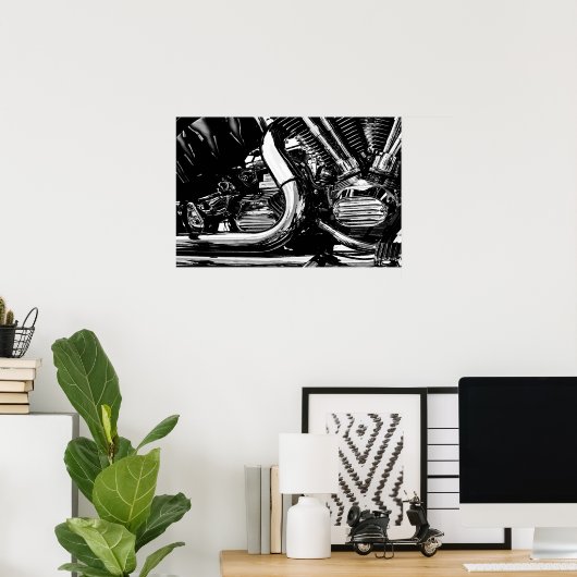 Motor Vector Poster (Thuiskantoor)