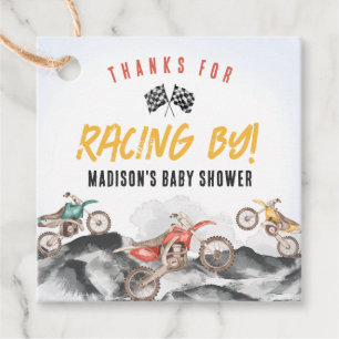 Motor Vuilfiets Baby shower Decor Bedankjes Labels