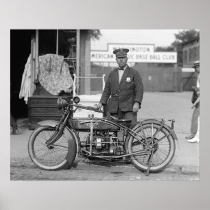 Motoragent, 1922. Oude foto Poster