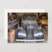 motorauto in de garage briefkaart (Voorkant / Achterkant)