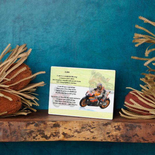 Motorbike Design - son poème Plaque (Côté)