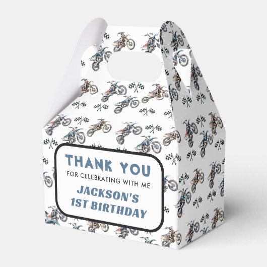 Motorbike Dirt Vélo Anniversaire Ballotins (Verso)