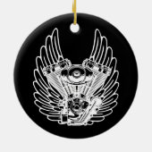 Motorbikerbord Keramisch Ornament (Achterkant)
