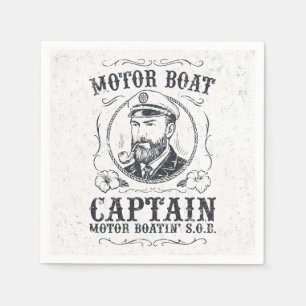 Motorboot Captain Funny Ponton Boating Servet