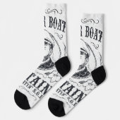 Motorboot Captain Funny Ponton Boating Sokken (Links)