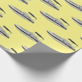 Motorboot cartoon illustratie cadeaupapier (Hoek)