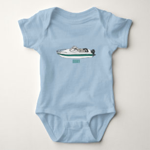 Motorboot cartoon illustratie romper