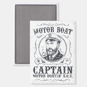 Motorbootkapitein Funny Pontonvaren Magneet