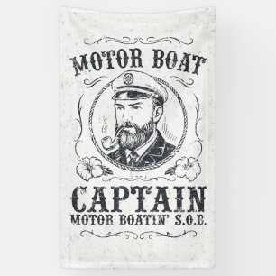 Motorbootkapitein Funny Pontonvaren Spandoek