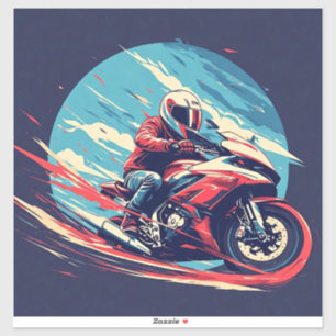 Motorcoureur Racen Sticker