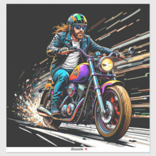 Motorcoureur Racen Sticker