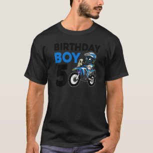 Motorcross 5e 5 Jaar Oud Dirt Bike Verjaardagsfees T-shirt