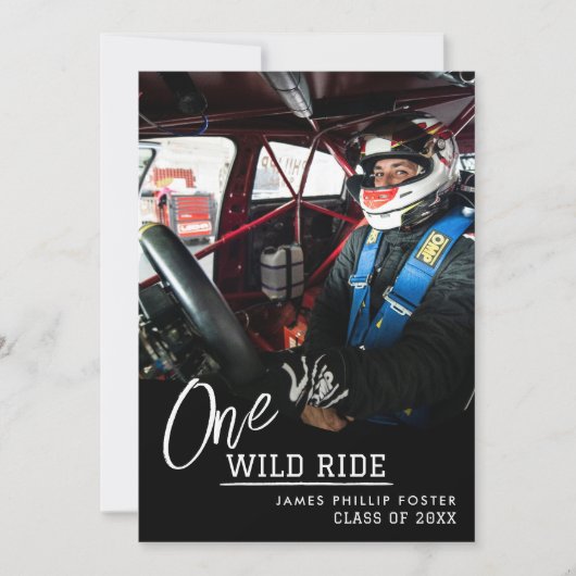 Motorcross Afstuderen Aankondigingsuitnodiging Kaart (Voorkant)