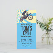 Motorcross Anniversaire Fête Invitation (Debout devant)