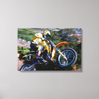 Motorcross Canvas Wrap - Mark Barnett op Saddlebac Afdruk