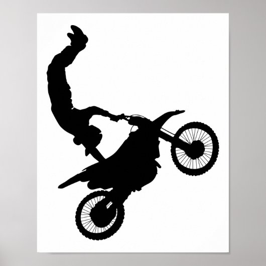 Motorcross handstandaard afdrukken poster (Voorkant)
