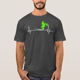 Motorcross Heartbeat Enduro Bike Motorfiets Vuil T-shirt