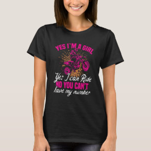 motorcross ja ik ben een meisje ja ik kan rijden 1 t-shirt