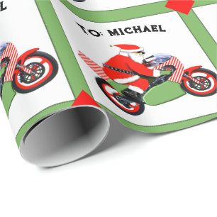 Motorcross-motorfiets Kerstcadeau Cadeaupapier