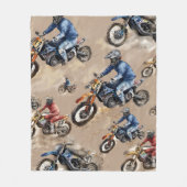 Motorcross off-road art fleece deken (Voorkant)