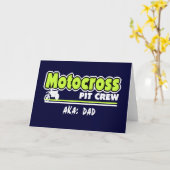 Motorcross Pit Crew Dad Kaart (Gele Bloem)