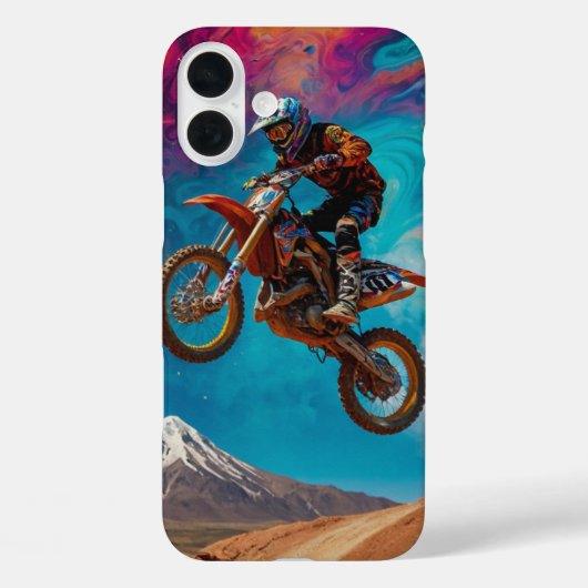 Motorcross Racer op Berghelling Case-Mate iPhone Case (Achterkant)