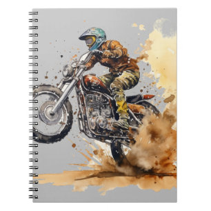 Motorcross Racing Actie Illustratie Grafisch Notitieboek