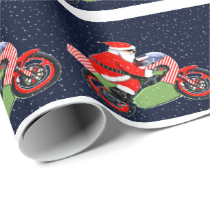Motorcross Racing Kerstmis Cadeaupapier
