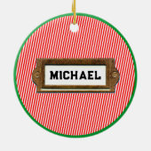 Motorcross Racing Kerstmis Keramisch Ornament (Achterkant)