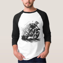 MOTORCROSS RIDER THRILL T SHIRT BINAIRE KLEUREN