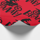 Motorcross Vuilfiets Braap! Cadeaupapier (Hoek)