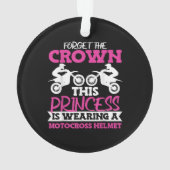 Motorcross Vuilfiets Meisje Ornament (achterkant)