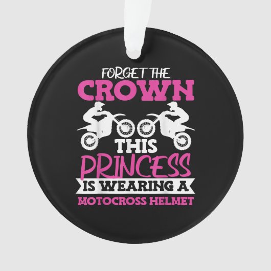 Motorcross Vuilfiets Meisje Ornament (voorkant)