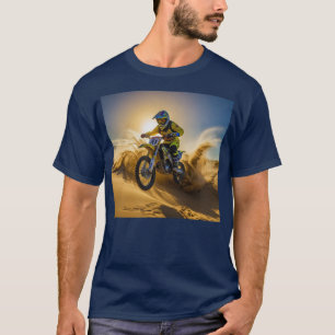 Motorcrosser rijden in de duinen t-shirt