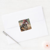 Motorcrosspleister Vierkante Sticker (Envelop)