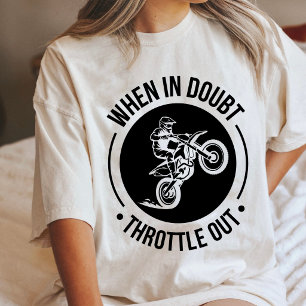 Motorcrossrijder Als je twijfelt, geef dan gas Tri-Blend Shirt