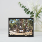 Motorcycle Biker Enregistrer la date Carte postale (Debout devant)