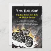 Motorcycle Biker Road Rally Invitation (Devant)