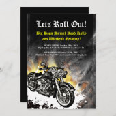 Motorcycle Biker Road Rally Invitation (Devant / Derrière)