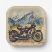 MOTORCYCLE Birthday or Shower  Papieren Bordje (Voorkant)