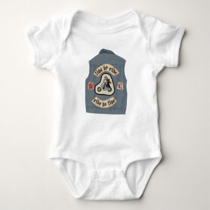 Motorcycle Club Vest Romper