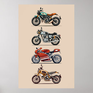 Motorcycle collectie vintage Poster