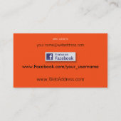 Motorcycle Davidson Visitekaartje - Facebook (Achterkant)