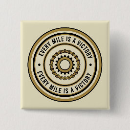 Motorcycle Distance Achievement Style Vierkante Button 5,1 Cm