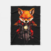 Motorcycle Foxes  Fleece Deken (Voorkant)