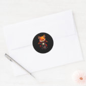 Motorcycle Foxes  Ronde Sticker (Envelop)