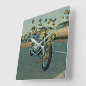 Motorcycle gifts vierkante klok (Hoek)