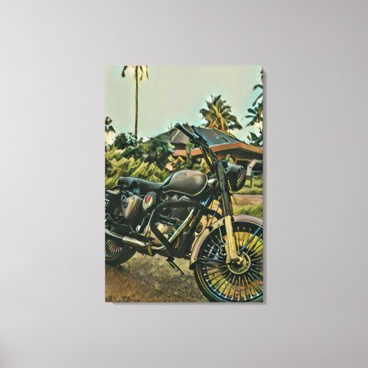 Motorcycle lover gift canvas afdruk (Voorkant)