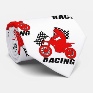 Motorcycle Motorcross Racing Check vlag stropdas
